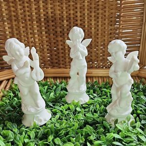 Vintage Japan Cherubims With Musucal Instruments Dickson Bisque Porcelain